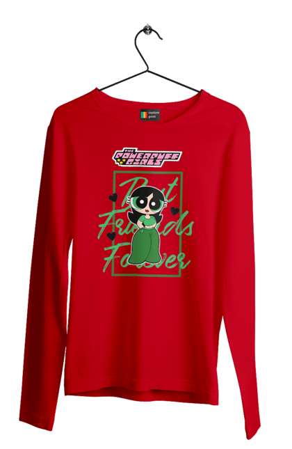 Men's longsleeve with prints Powerpuff Girls Buttercup. Animated series, buttercup, cartoon network, cool girls, powerpuff girls. 2070702