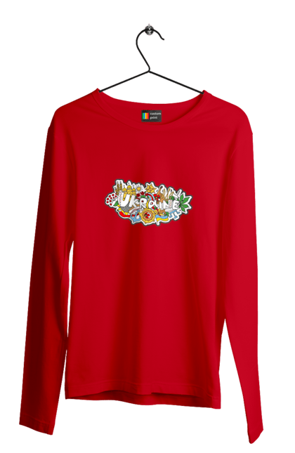 Чоловічий лонгслів з принтом "Україна". Народи, символіка, україна. 2070702
