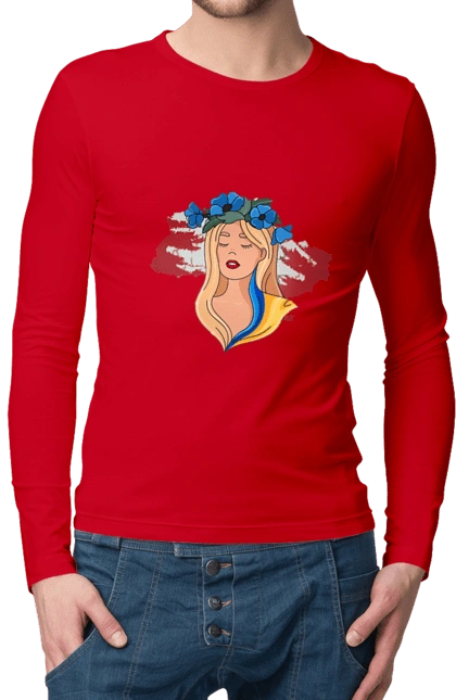 Girl on the map of Ukraine