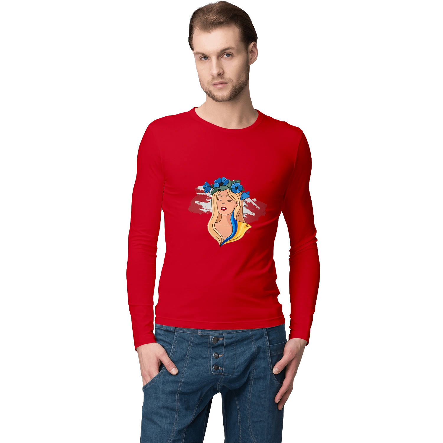 Girl on the map of Ukraine