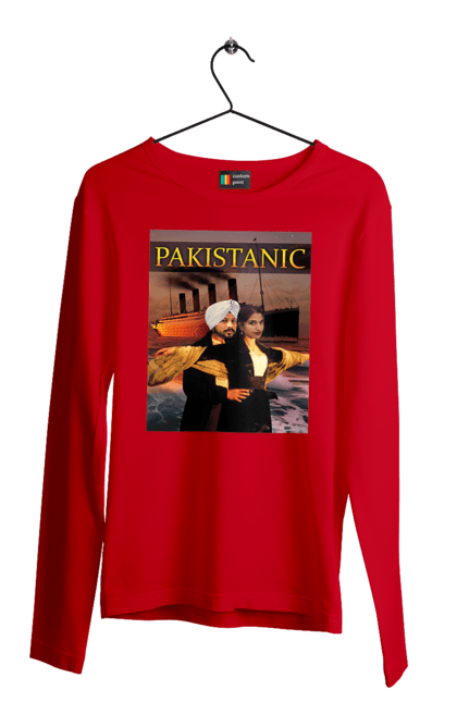 Чоловічий лонгслів з принтом "Pakistanic". Гумор, кіно, креативні, пакістан, приколи, прикольні, смішні, титанік, тренди, фільми. 2070702