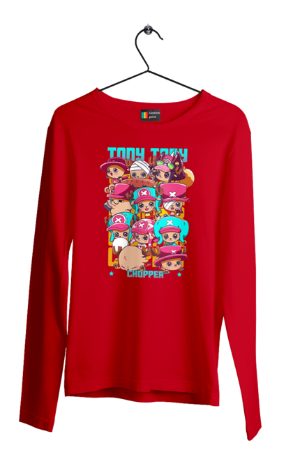 Men's longsleeve with prints One Piece Tony Tony Chopper. Adventures, anime, fantasy, light novel, manga, one piece, tony tony chopper, tv series. 2070702