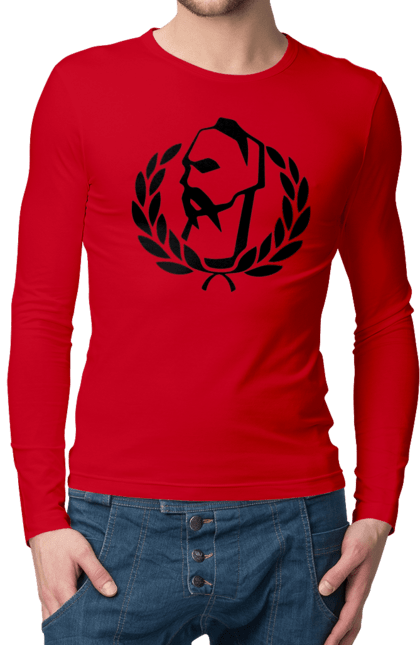 Чоловічий лонгслів з принтом "Козак вінок". Вінок, козак, україна. 2070702