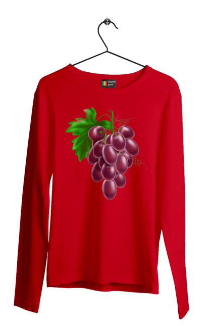 Men`s longsleeve with prints Grapes. Grapes. 2070702