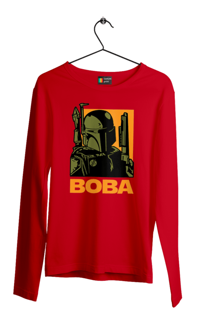 Чоловічій лонгслів з принтом "Боба Фетт". Boba fett, боба фетт, зоряні війни, клон, мисливець за головами. 2070702