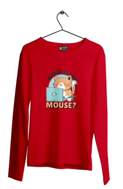 Чоловічий лонгслів з принтом "Де миша?". Angular, c, css, html, it, javascript, jquery, php, python, react, svelt, vue, айтишник, айті, гумор, код, кодувати, прогер, програміст, програмісти, ти ж, ти ж програміст, тиж програміст. 2070702