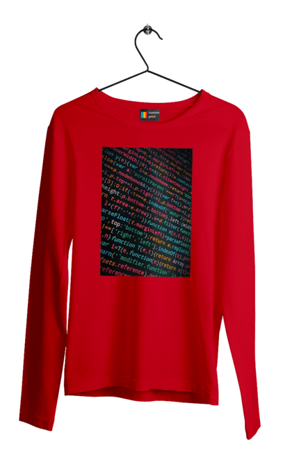 Чоловічий лонгслів з принтом "Код". Angular, c, css, html, it, javascript, jquery, php, python, react, svelt, vue, айтишник, айті, гумор, код, кодувати, прогер, програміст, програмісти, ти ж, ти ж програміст, тиж програміст. 2070702