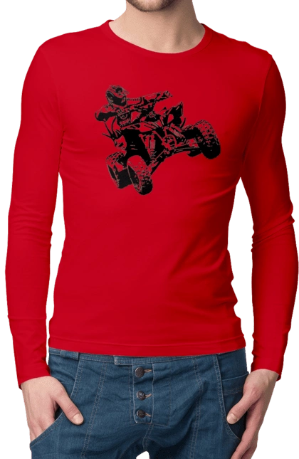 Человек На Квадроцикле Черный