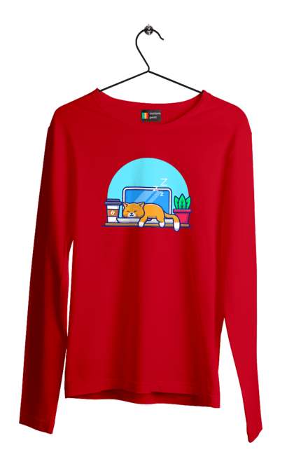 Чоловічий лонгслів з принтом "Кіт програміст". Angular, c, css, html, it, javascript, jquery, php, python, react, svelt, vue, айтишник, айті, гумор, код, кодувати, прогер, програміст, програмісти, ти ж, ти ж програміст, тиж програміст. 2070702