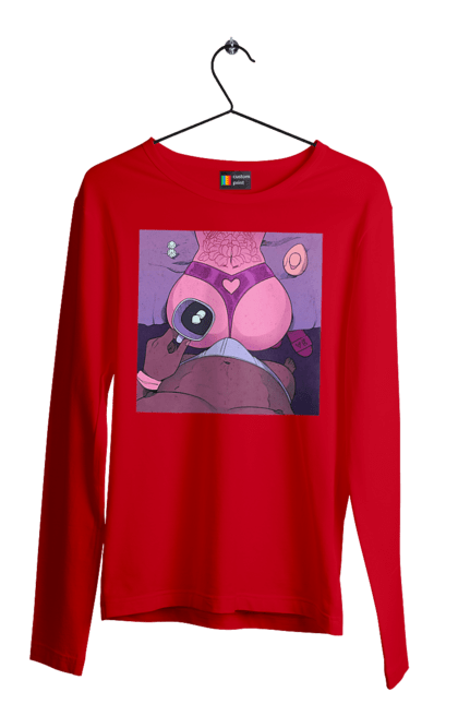 Чоловічий лонгслів з принтом "Ранкова Кава З Жопкою". Гола, жопа, кава, труси. 2070702