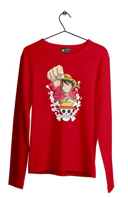 Men's longsleeve with prints One Piece Luffy. Anime, luffy, manga, monkey de luffy, one piece, pirates. 2070702