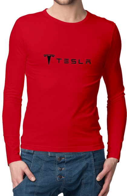 Men`s longsleeve with prints Tesla. Tesla. 2070702