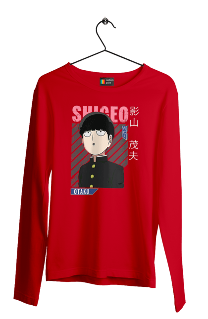 Чоловічій лонгслів з принтом "Mob Psycho 100". Anime, manga, mob psycho 100, shigeo kageyama, аніме, манга, моб, моб-вар ят 100, сігео кагеяма, шіґео каґеяма. 2070702