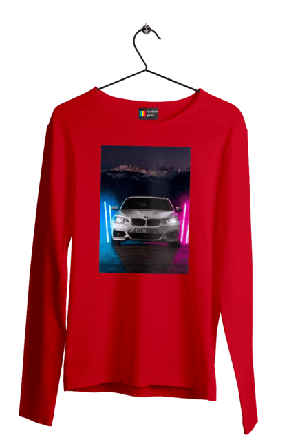 Чоловічий лонгслів з принтом "БЕХА". Беха, в машину, красота, птн пнх, фонарі. 2070702