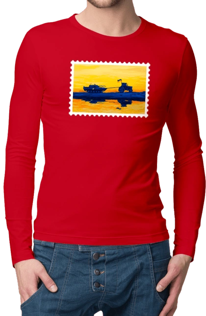 New brand, tractor pulling tank