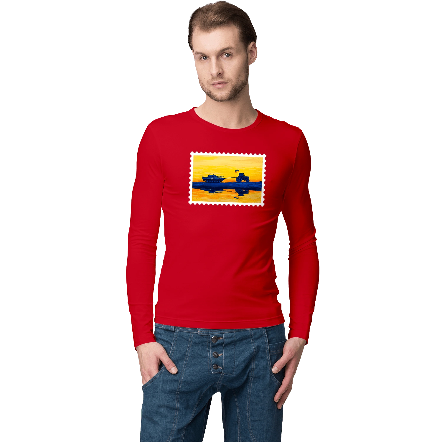 New brand, tractor pulling tank