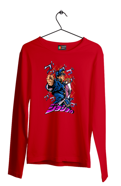 Men's longsleeve with prints JOJO Jotaro. Anime, jojo, jojo`s bizarre adventure, jojo’s bizarre adventure, jotaro, jotaro kujo, manga. 2070702