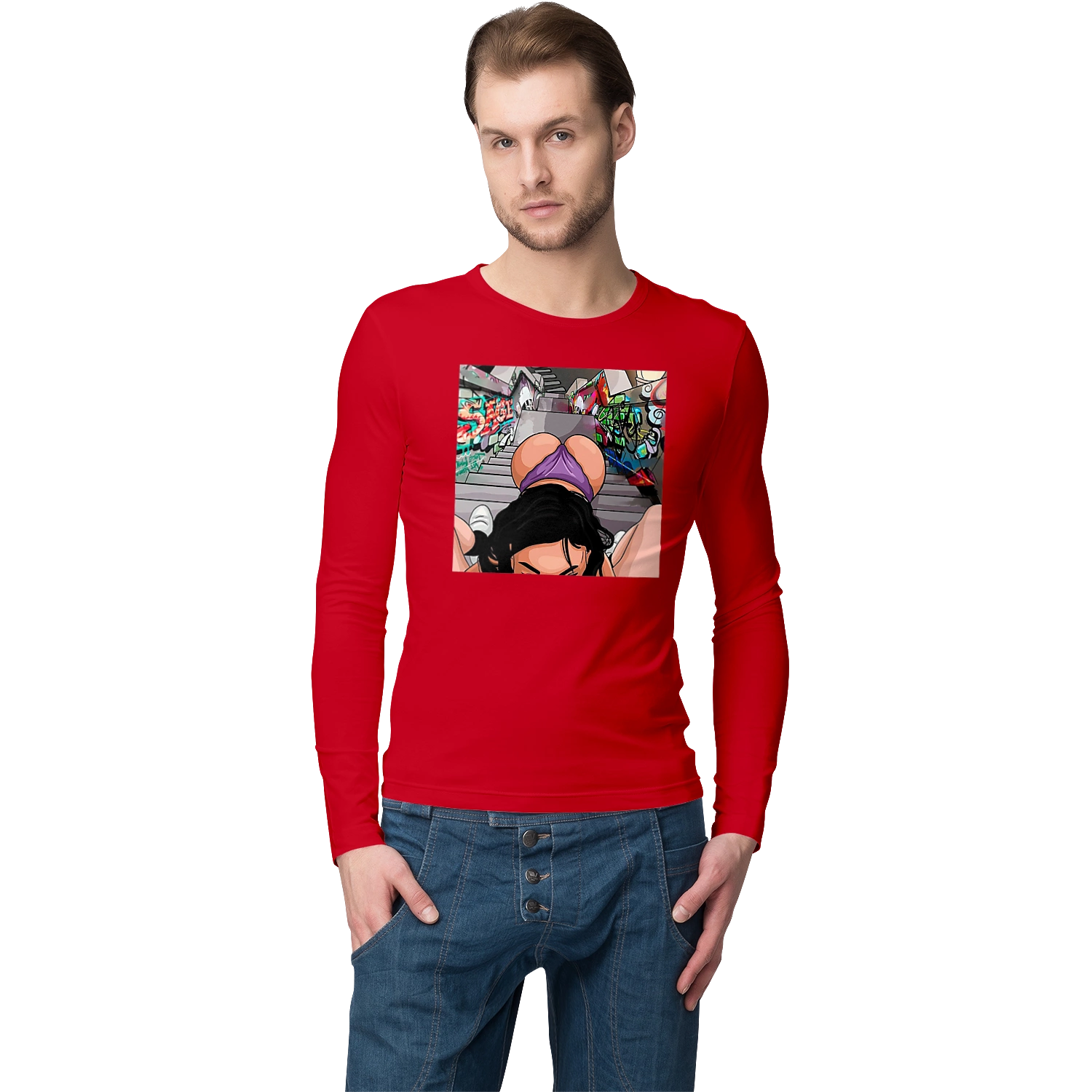 Girl On Her Knees In Front Of A Boy