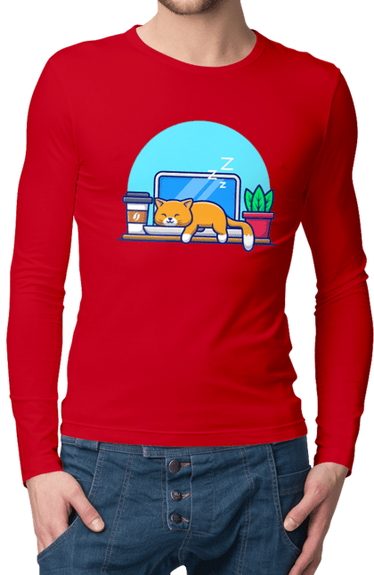 Чоловічий лонгслів з принтом "Кіт програміст". Angular, c, css, html, it, javascript, jquery, php, python, react, svelt, vue, айтишник, айті, гумор, код, кодувати, прогер, програміст, програмісти, ти ж, ти ж програміст, тиж програміст. 2070702