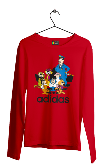 Чоловічій лонгслів з принтом "Adidas Top Cat". Adidas, top cat, адідас, кіт, коти, мульт, мультсеріал. 2070702