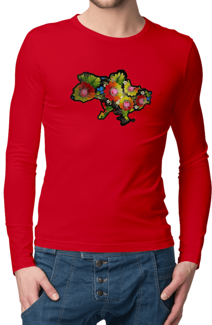 Men`s longsleeve with prints Spravzhnya Ukraine. Barvie, beauty, colors, kviti, leafing through, mood, petals, spravzhnya ukraine. 2070702