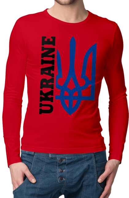 Чоловічий лонгслів з принтом "Герб України". Герб, україна. 2070702