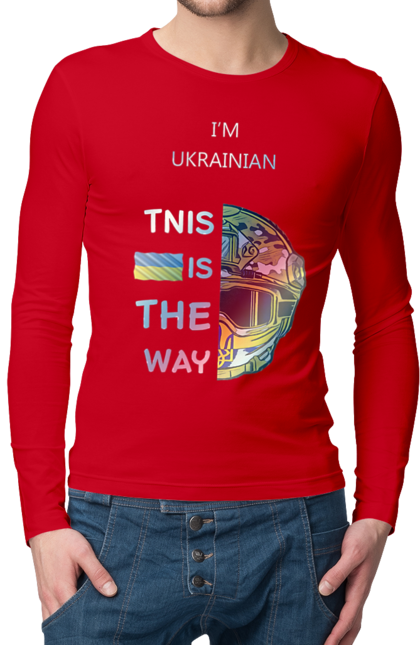 Men`s longsleeve with prints I`m Ukrainian, it`s a colorful way. Army soldier, i am ukrainian, mandalorian, ukraine, зсу. 2070702
