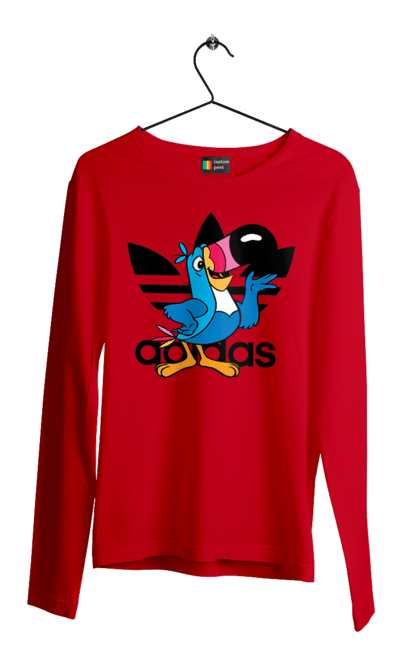 Чоловічій лонгслів з принтом "Adidas Тукан Сем". Adidas, froot loops, toucan sam, адідас, маскот, тукан сем. 2070702