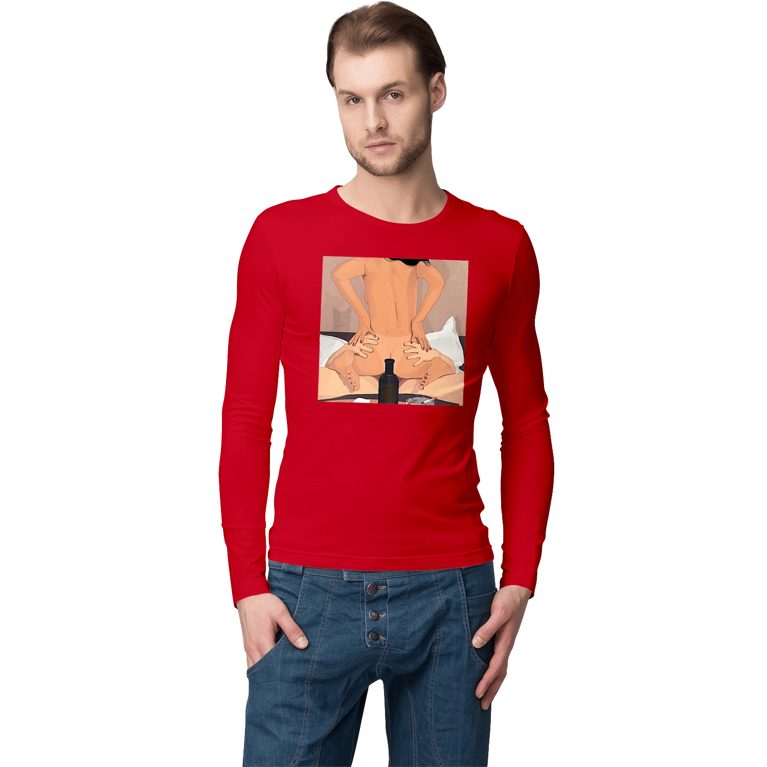 Гола Дівчина, Пляшка І Сигарети