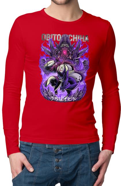 Мужской лонгслив с принтом Наруто Обито Учиха. Naruto, obito, obito uchiha, аниме, манга, наруто, обито, обито учиха, сериал, учиха. 2070702