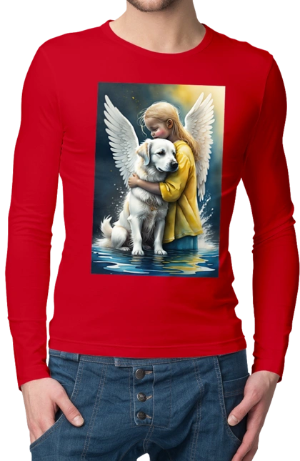 Girl and dog angel [memorial to dead animals]