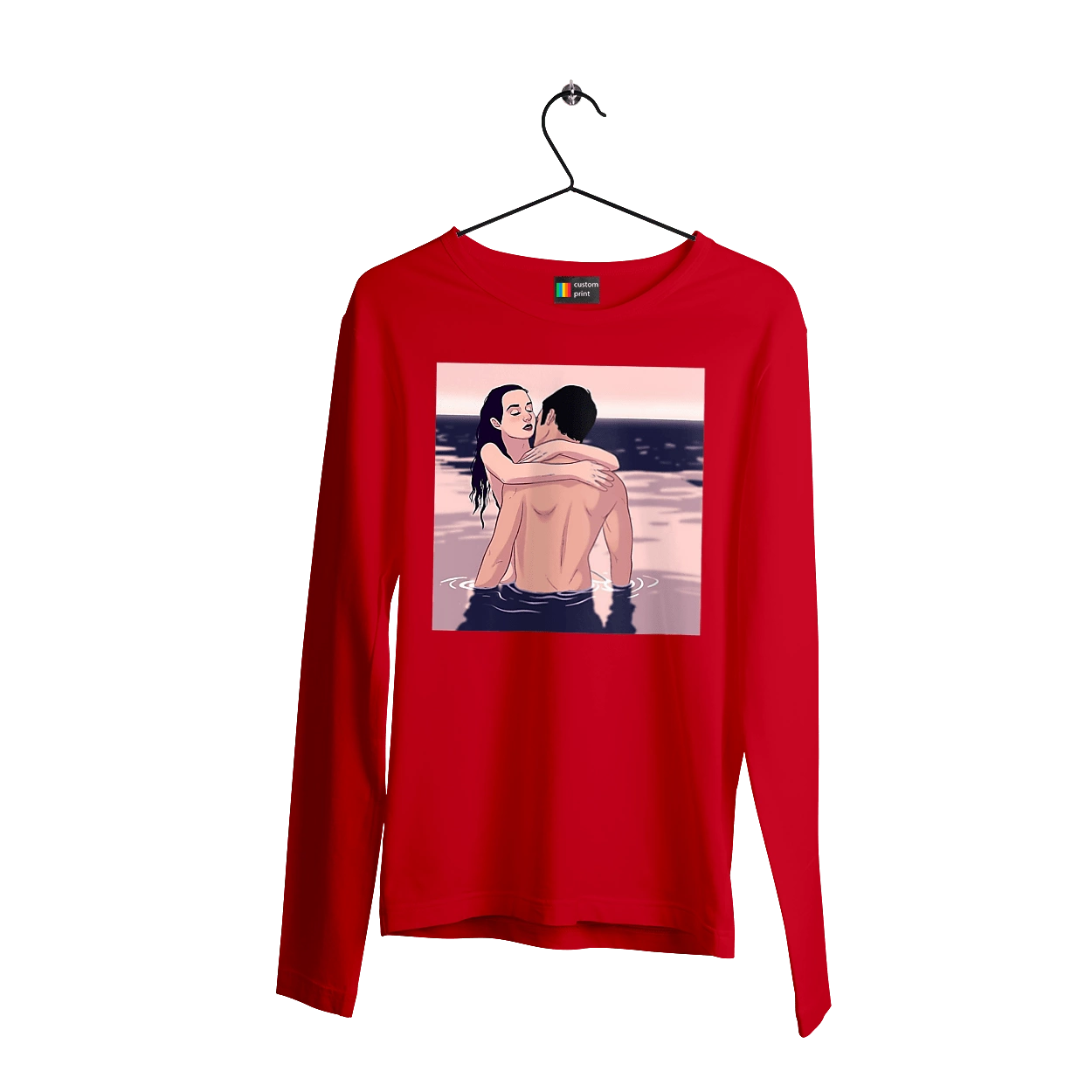 Couple Hugging In The River