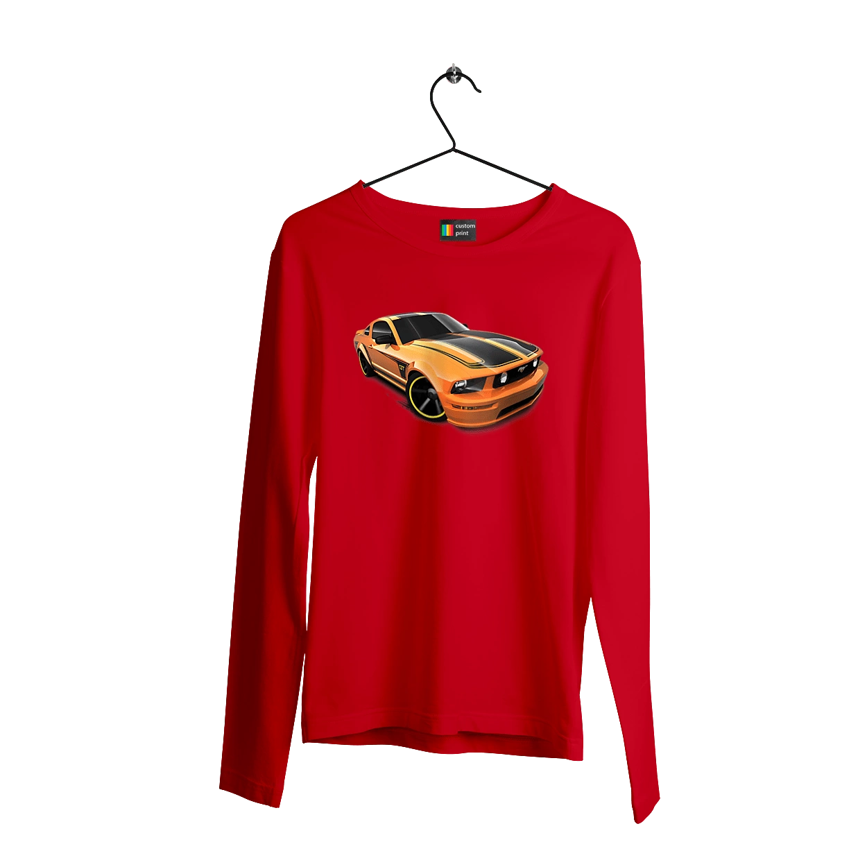 Orange, high speed car