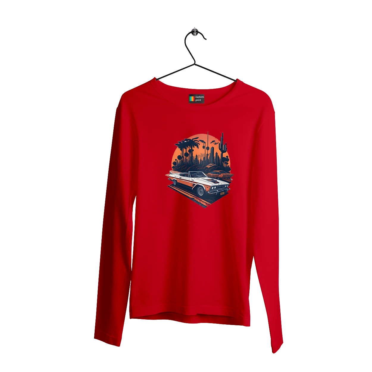 Beautiful car at sunset