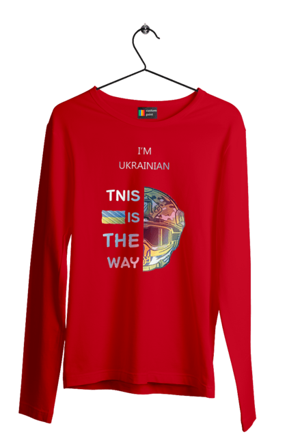Men`s longsleeve with prints I`m Ukrainian, it`s a colorful way. Army soldier, i am ukrainian, mandalorian, ukraine, зсу. 2070702