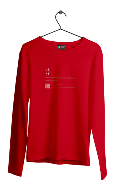 Чоловічий лонгслів з принтом "Я натиснув якусь кнопку і все запрацювало". Angular, c, css, html, it, javascript, jquery, php, python, react, svelt, vue, айтишник, айті, гумор, код, кодувати, прогер, програміст, програмісти, ти ж, ти ж програміст, тиж програміст. 2070702