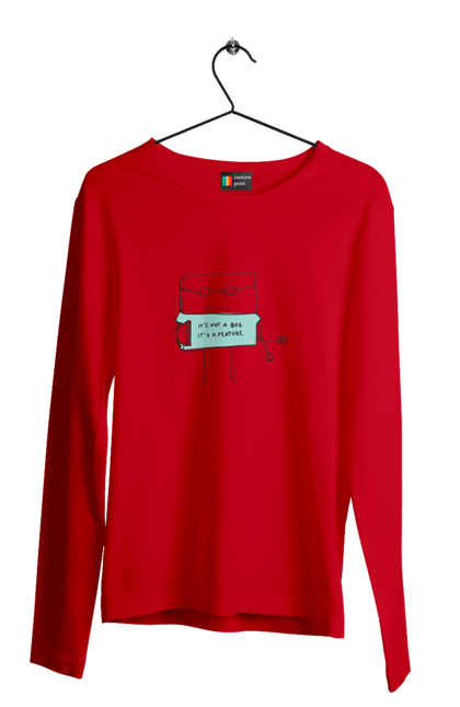 Чоловічий лонгслів з принтом "Це не баг це фіча". Angular, c, css, html, it, javascript, jquery, php, python, react, svelt, vue, айтишник, айті, гумор, код, кодувати, прогер, програміст, програмісти, ти ж, ти ж програміст, тиж програміст. 2070702