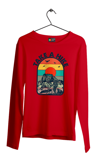 Men`s longsleeve with prints Take A Walk Climber, Mountains. Climber, hike, take a walk. 2070702