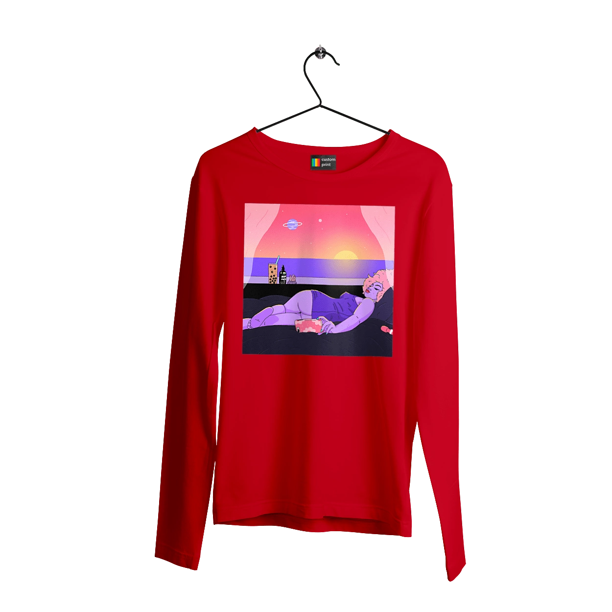 Purple Girl On Vacation