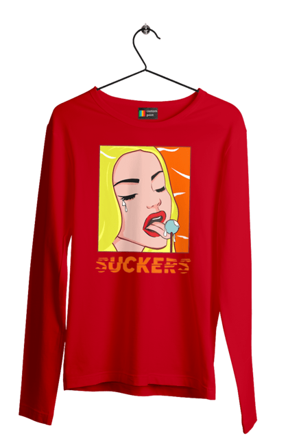 Чоловічий лонгслів з принтом "Чупа чупс". Гумор, мем, прикольна, сакерс, смішна, чупа чупс. 2070702