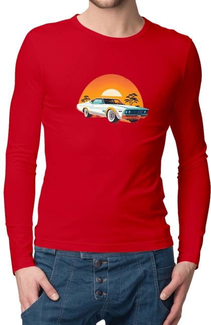 Beautiful car at sunset