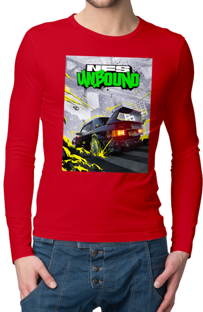 Чоловічій лонгслів з принтом "Need for Speed Unbound". Heat, need, need for speed, nfs, speed, unbound, нид, нфс, спид, фор. futbolka.stylus.ua