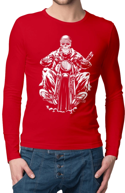 Skull on a motorcycle