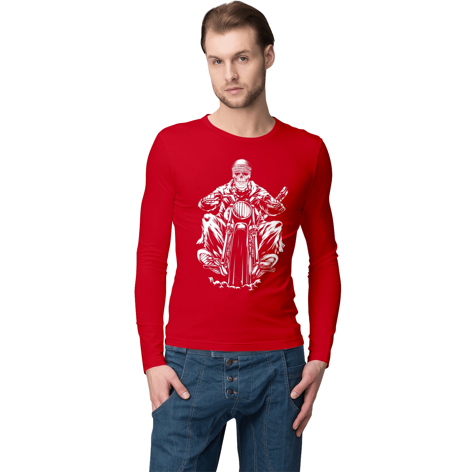 Skull on a motorcycle