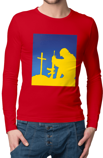 Чоловічий лонгслів з принтом "Патріот". Патриот, патриотизм, победа, свобода, украина, украинец. 2070702