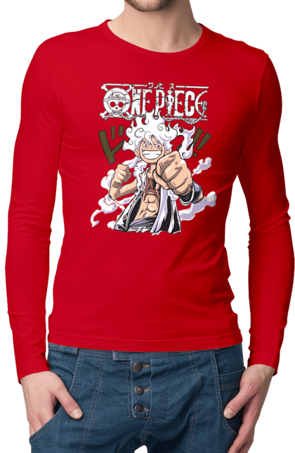 Men's longsleeve with prints One Piece Luffy. Anime, luffy, manga, monkey de luffy, one piece, pirates. 2070702