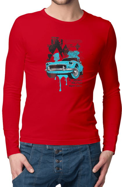 Чоловічий лонгслів з принтом "Авто". Круті, купити, мужская, новинка, розпродаж, самые популярные, свитшот женский, свитшот мужской. 2070702