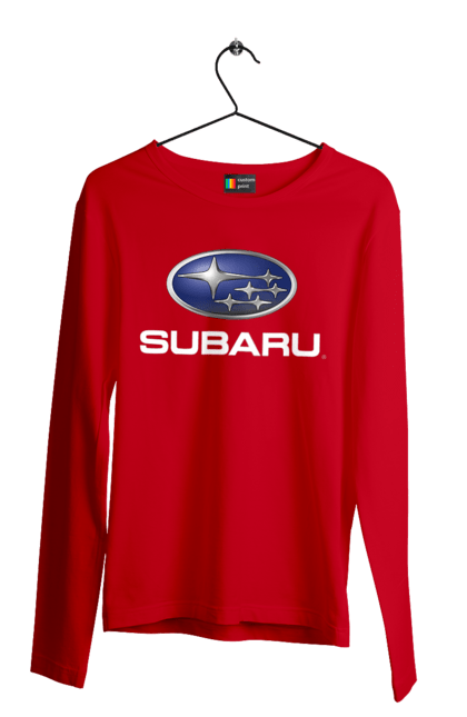 Чоловічий лонгслів з принтом "Subaru". Авто, логотип, субару. 2070702