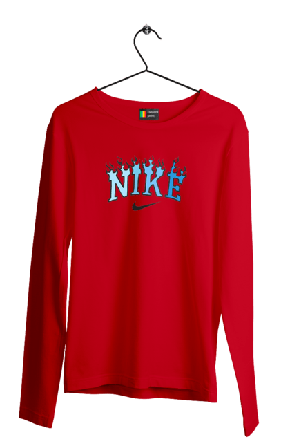 Чоловічій лонгслів з принтом "Nike". Nike, логотип, надпись, найк. futbolka.stylus.ua