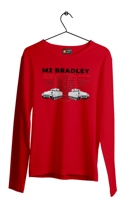 Чоловічий лонгслів з принтом "M2 Bradley". F16, m2 bradley, nasams, zuzana, гаубиця, два герби, залужний, сюзанна. 2070702